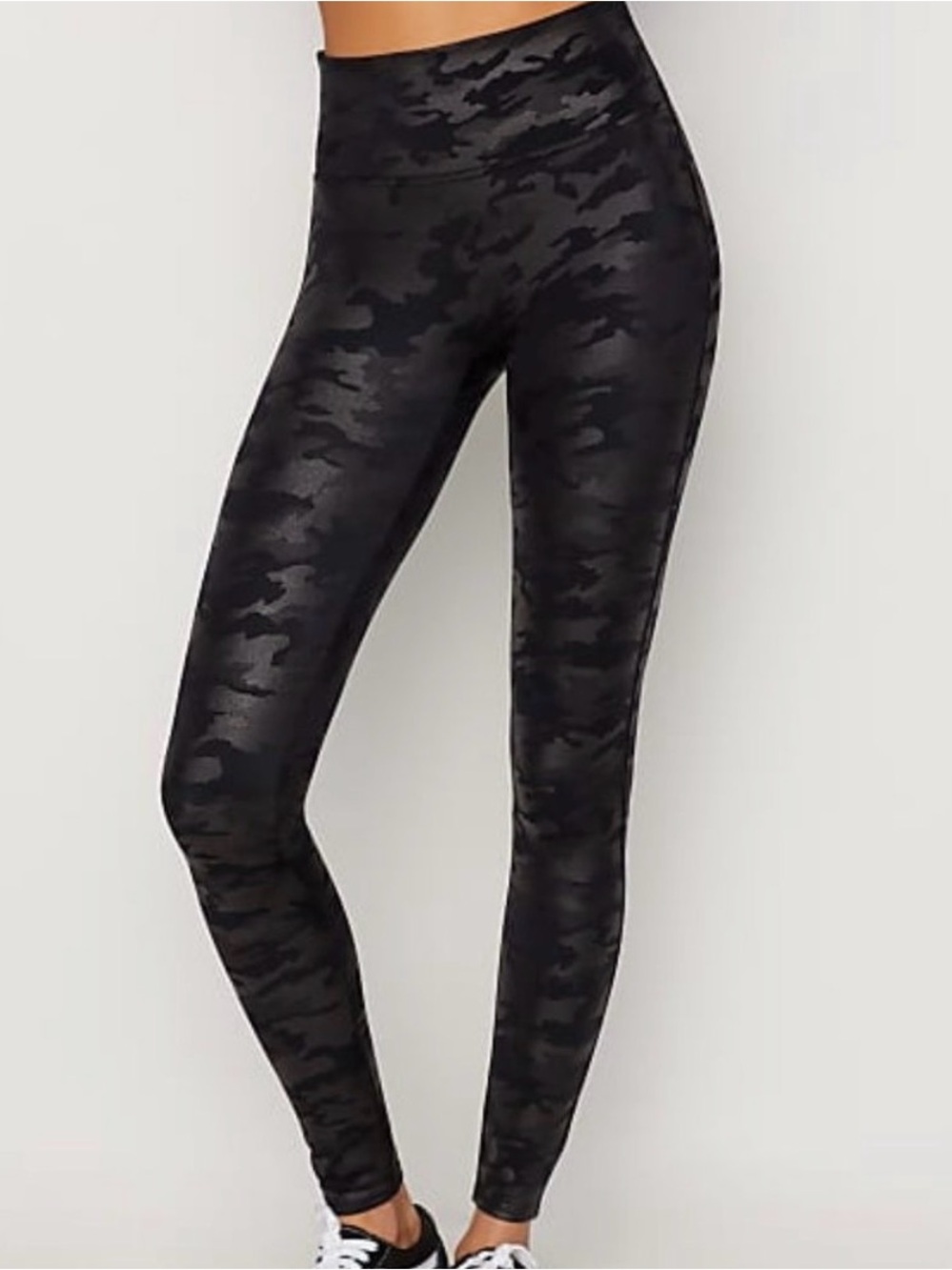 SPANX Faux Leather Camo Leggings